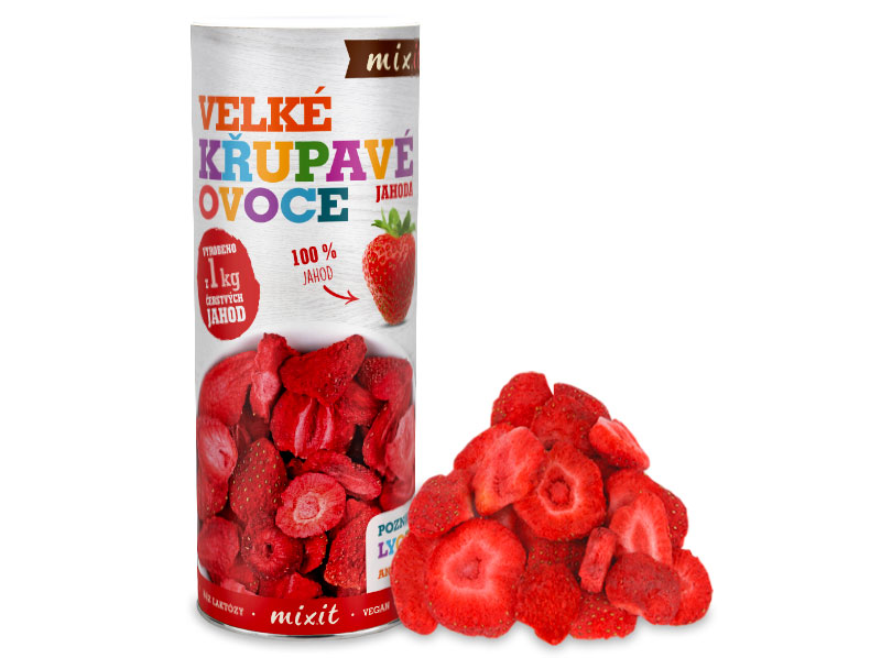 Velká křupavá jahoda MIXIT 100 g