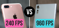 slowmotion xperia xzs vs iphone 7 plus