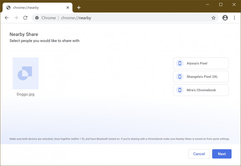 En tidlig udgave af funktionen i Chrome Dev, som formentlig ikke kommer til at se sådan ud i den færdige udgave.