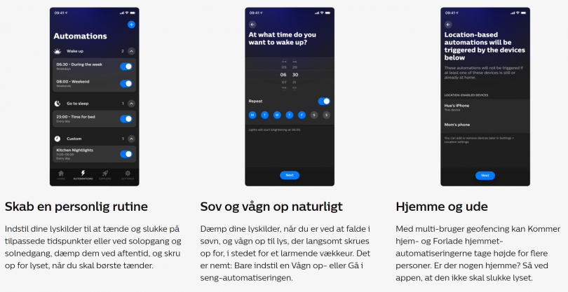 automatiseringer i philips hue