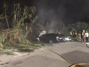 Incendi aparcament Carrer Revall