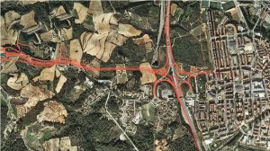 Plànol del desdoblament de la B-224 al pas per Martorell i Sant Esteve Sesrovires