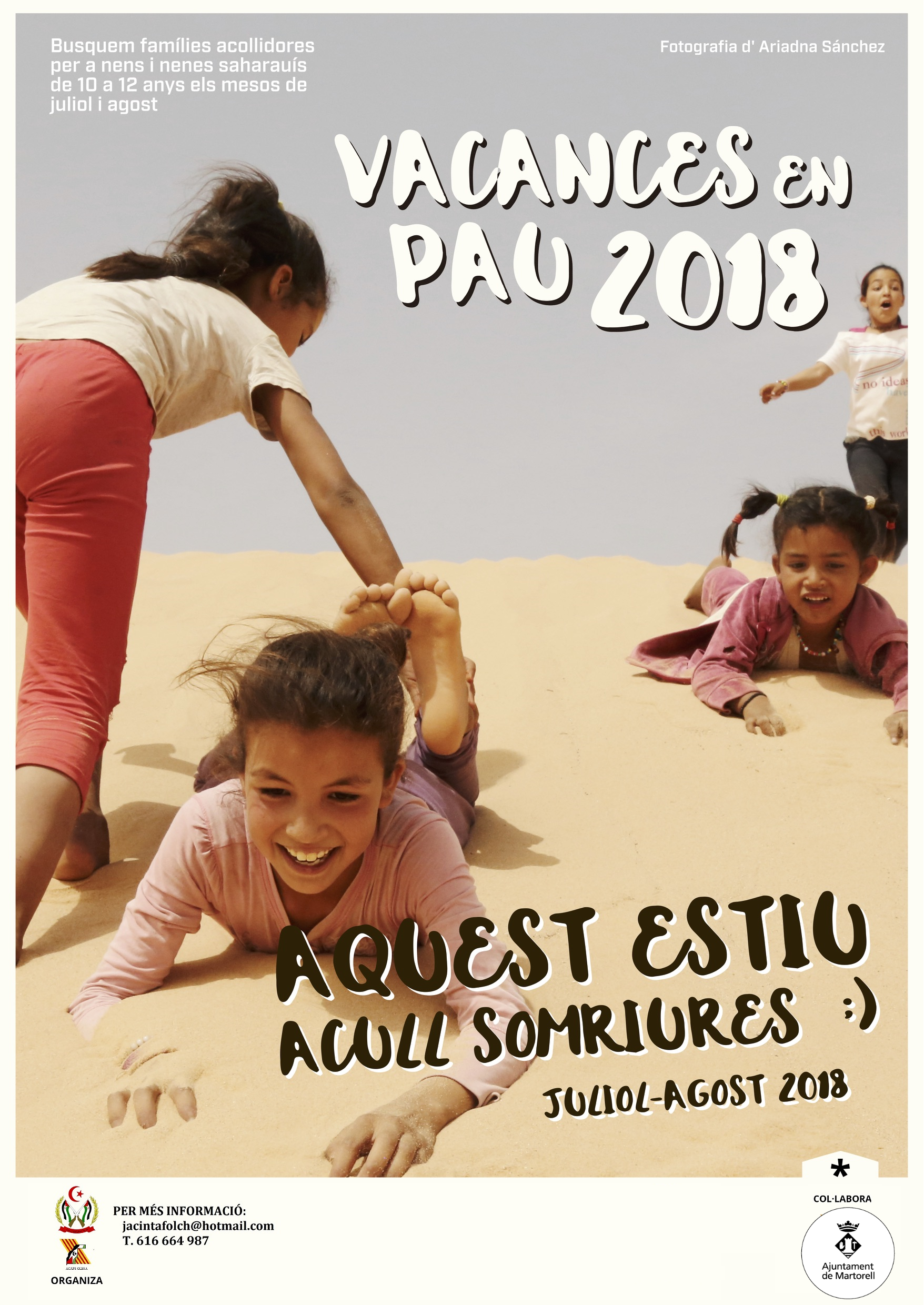 Cartell de Vacances en pau 2018