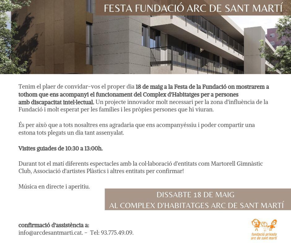Festa de la Fundació Arc de Sant Martí