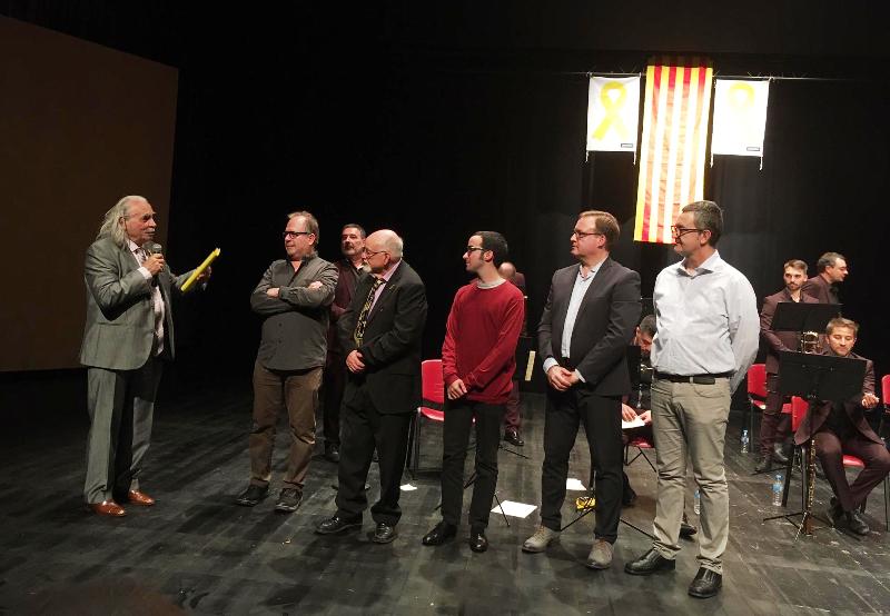Lliurament de premis del concurs Manel Saderra Puigferrer. Daniel Gasulla, el primer per la dreta