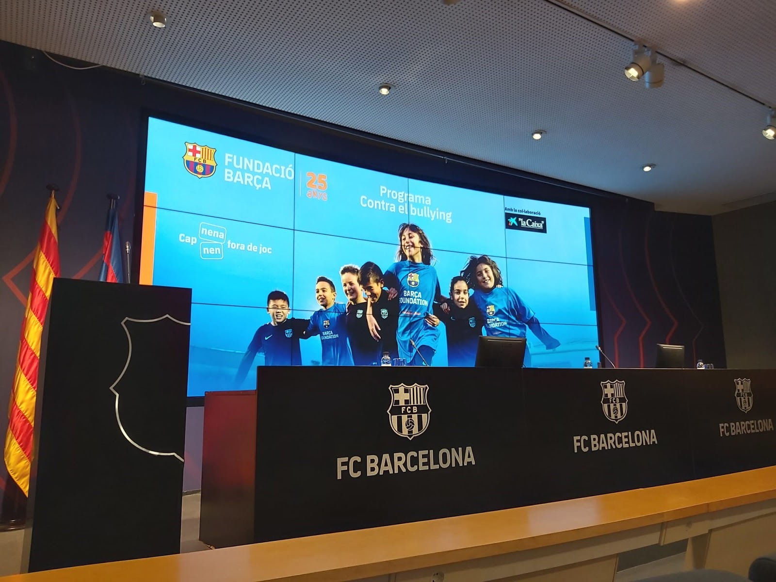 Presentació projecte 'bullying' Fundació FC Barcelona