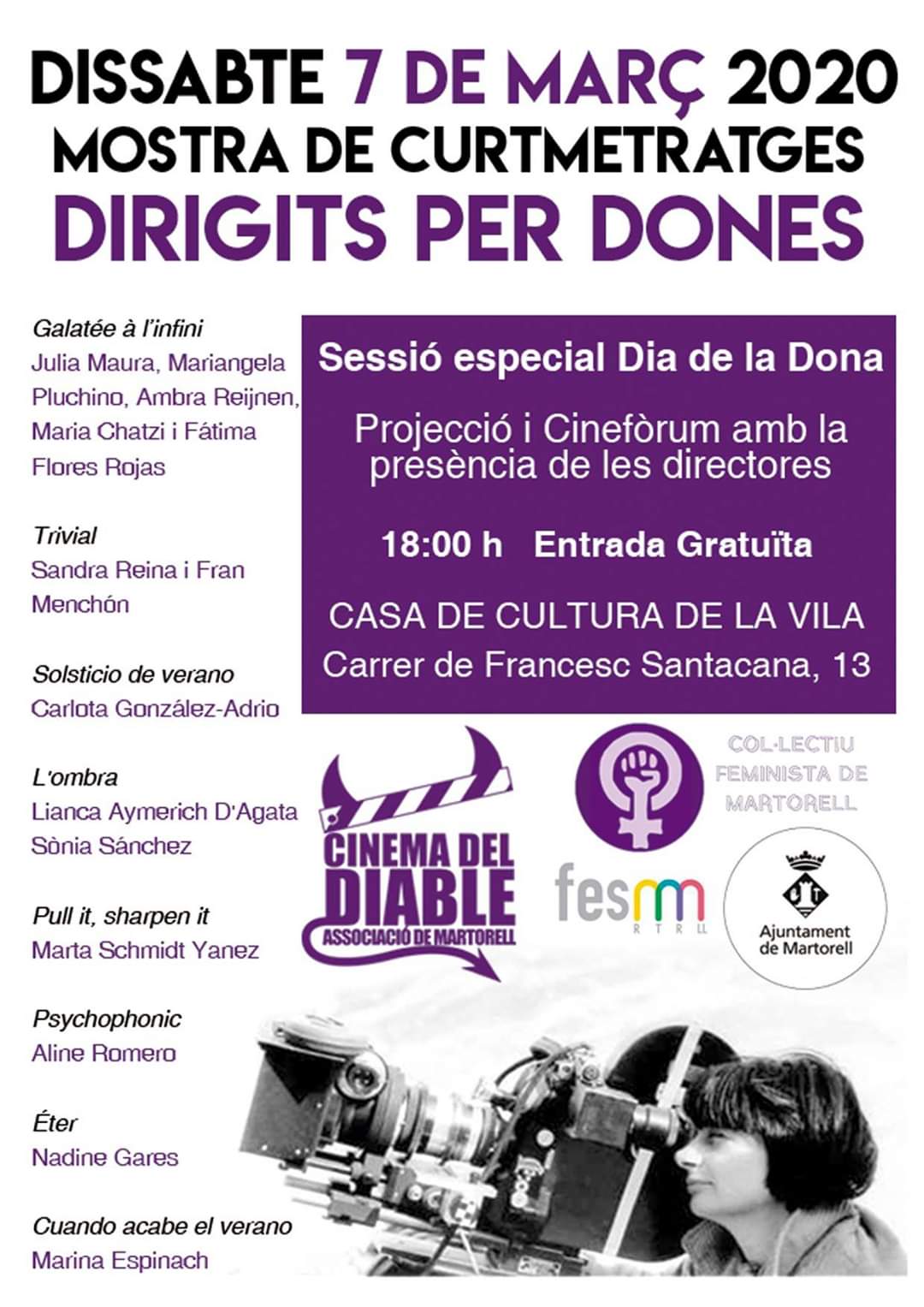 2a Mostra de curtmetratges dirigits per dones