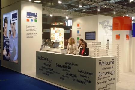 Design und Aufbau des TecAlliance Messestands auf der Autopromotec wurden von den Standbesuchern als sehr gelungen bewertet.