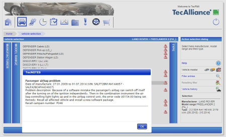 Screenshot of additional module TecNOTES