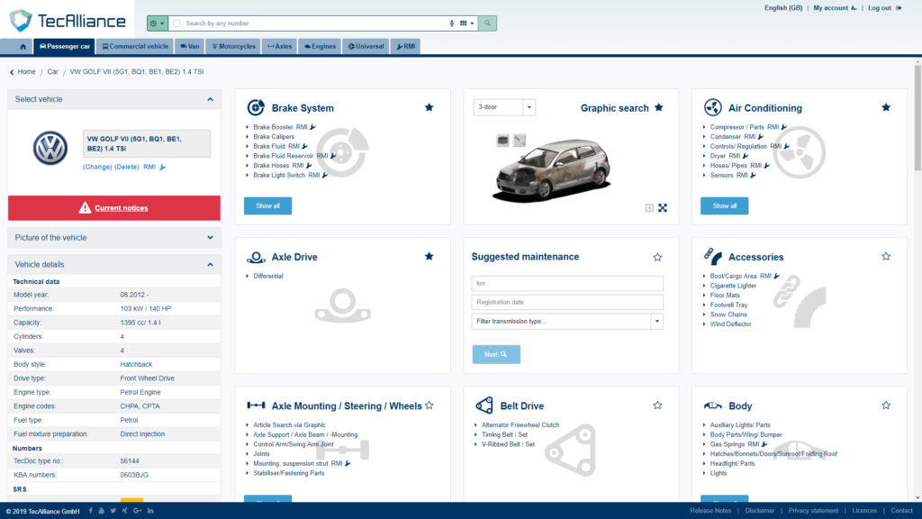 intuitiva, user-friendly e personalizzabile: l’interfaccia utente del nuovo TecDoc Catalogue 3.0. interfaccia utente del nuovo TecDoc Catalogue 3.0