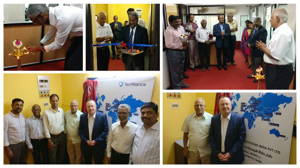 Impressie van de opening van de TecAlliance-vestiging in India.