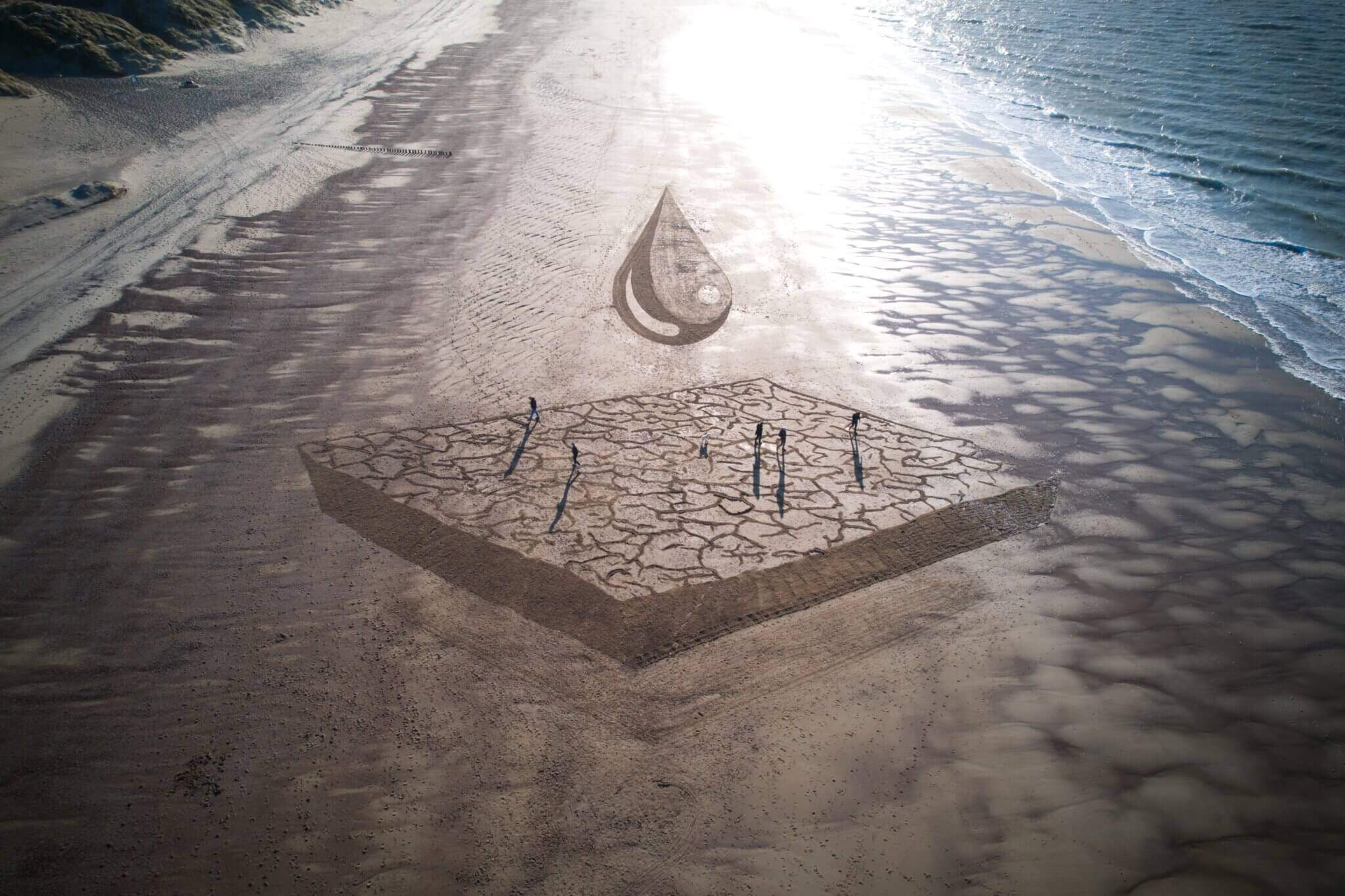 Watersnoodmuseum - strandtekening 6 gebrek aan zoet water