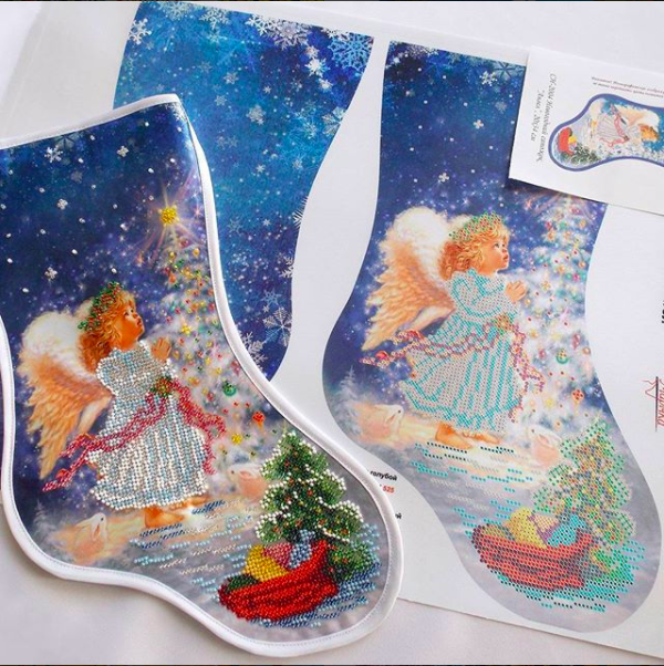 christmas stocking kit angel