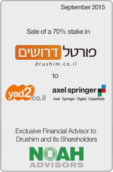 NOAH Advisors Completed Transaction Drushim