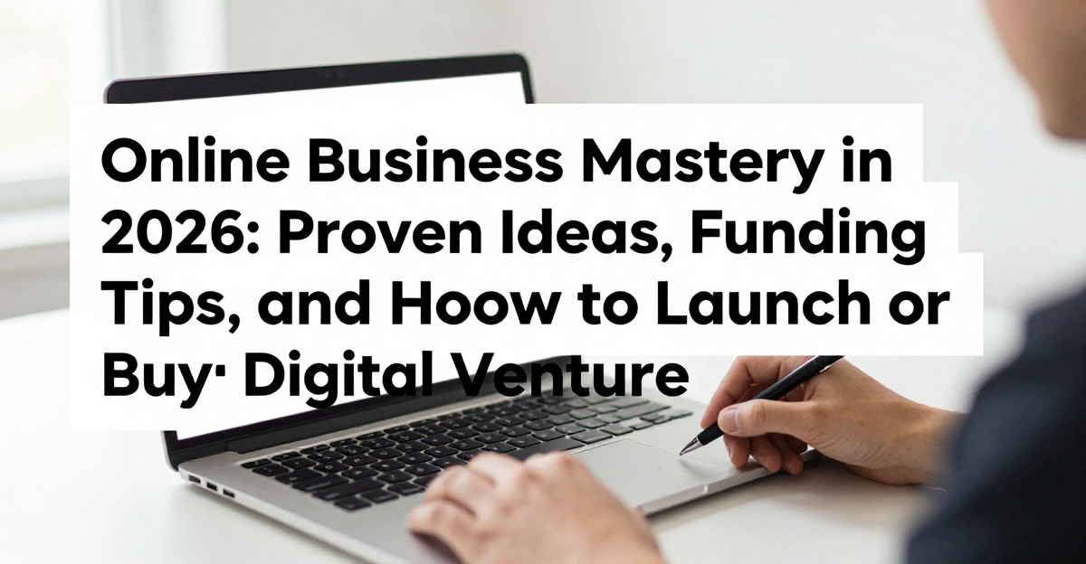 “Online Business Mastery in 2026: Proven Ideas, Funding Tips, and How to Launch or Buy Your Digital Venture”