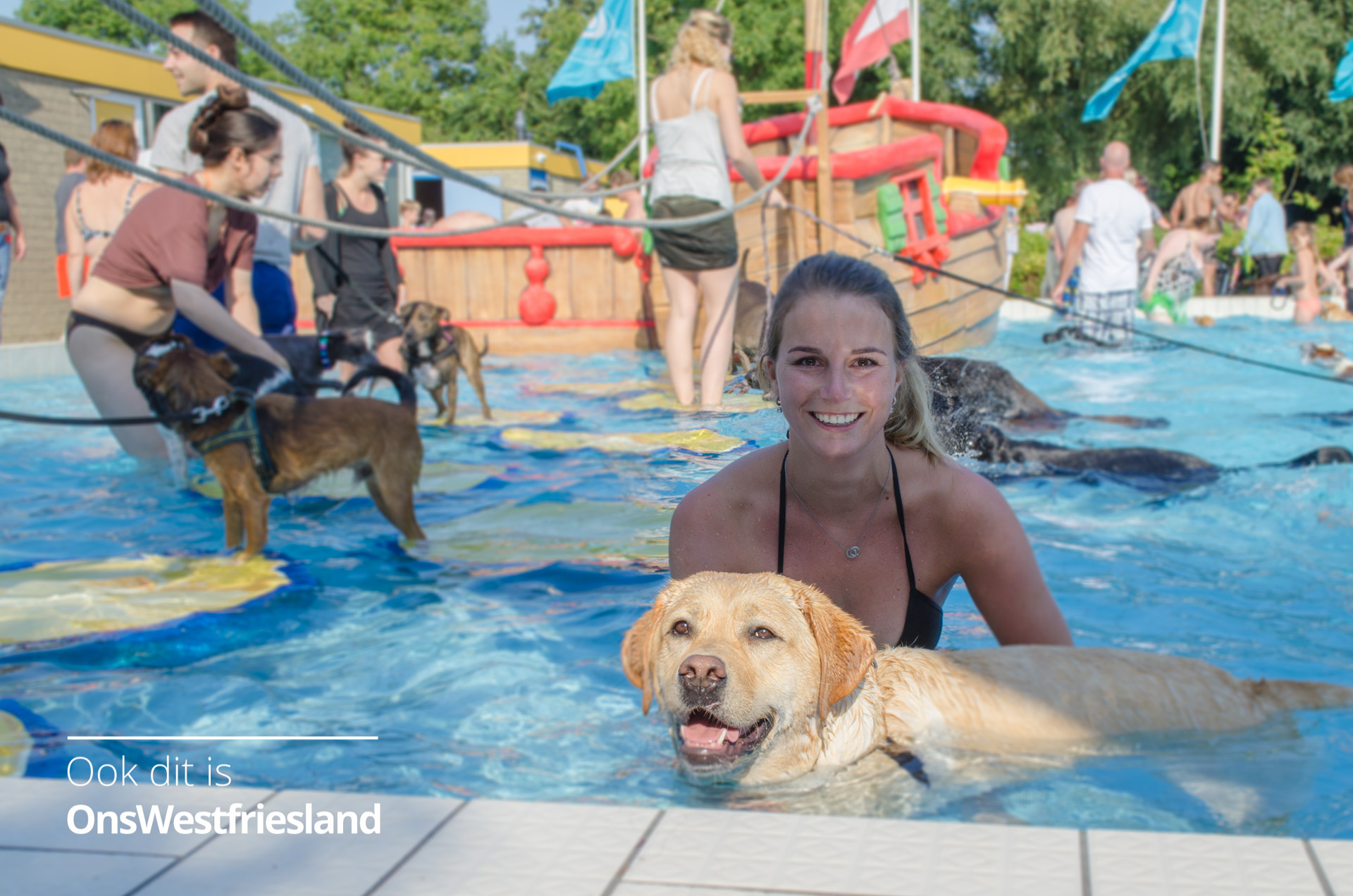 Seizoen De Wijzend wordt weer afgesloten met hondenplons
