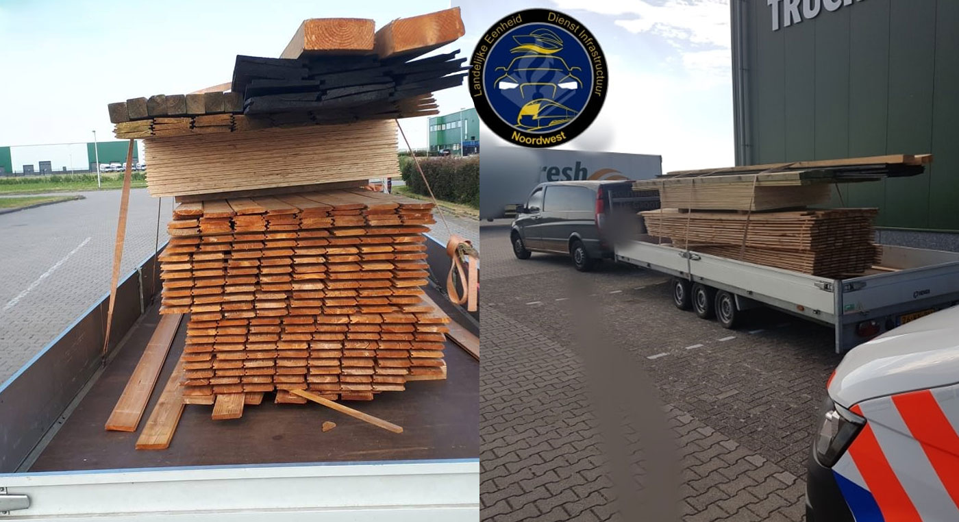 Twee bekeuringen; Volle en later ook lege aanhanger - OnsWestfriesland.nl