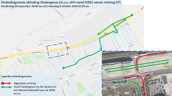 Drie weken afsluitingen Oostergouw/N302 in Zwaag - OnsWestfriesland.nl