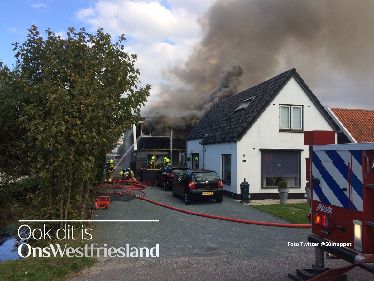 Grote brand in woning aan Verlaatsweg Spierdijk (update) - OnsWestfriesland.nl
