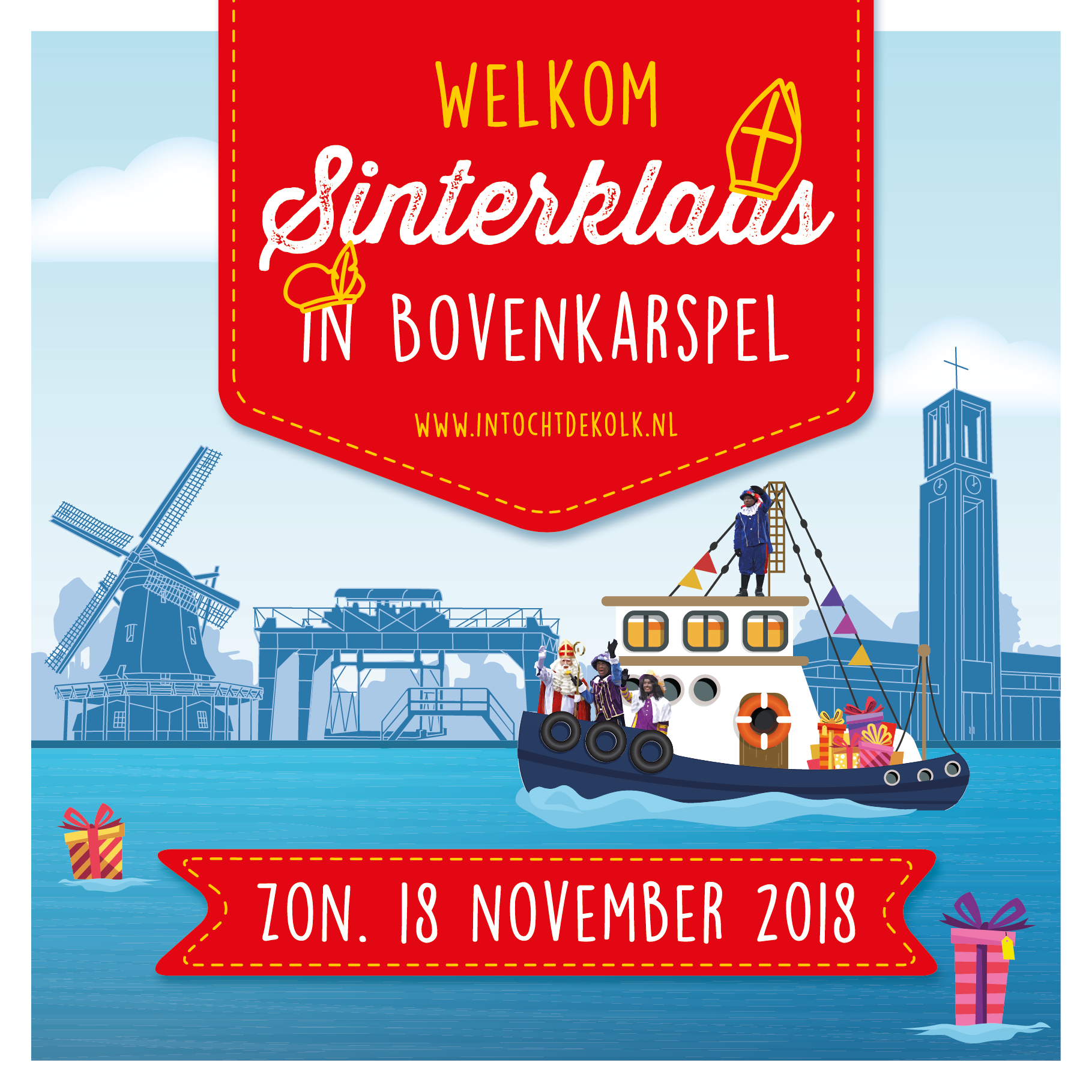 Intocht en rondgang Sint Nicolaas door Bovenkarspel