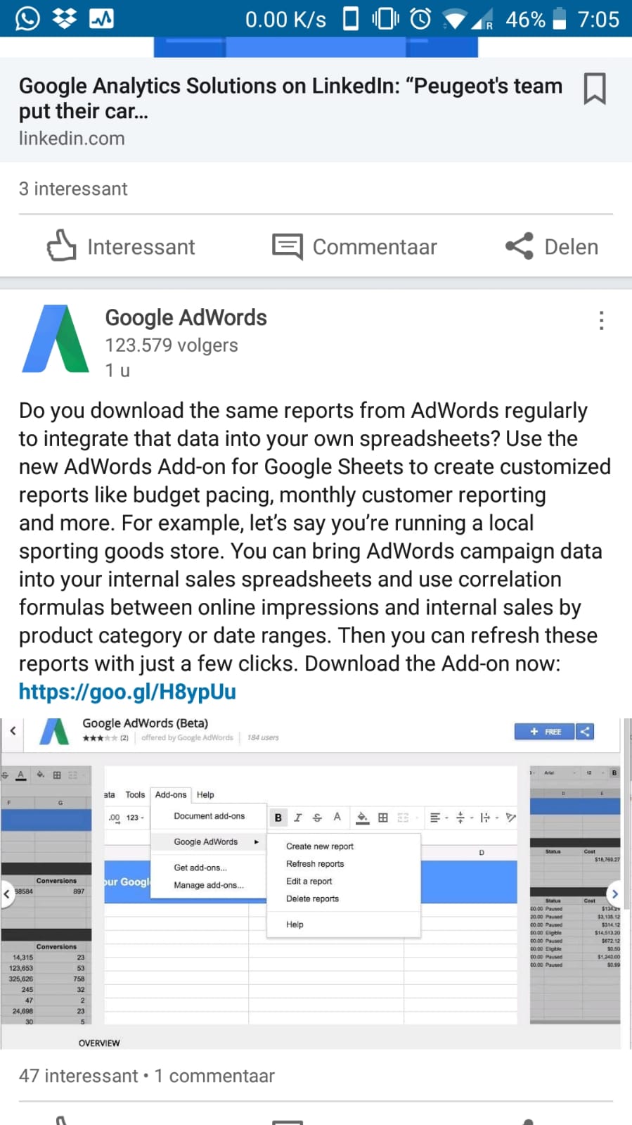 AdWords introduceert App Connector voor Google Sheets linkedin adwords googlesheets - AdWords introduceert App Connector voor Google Sheets