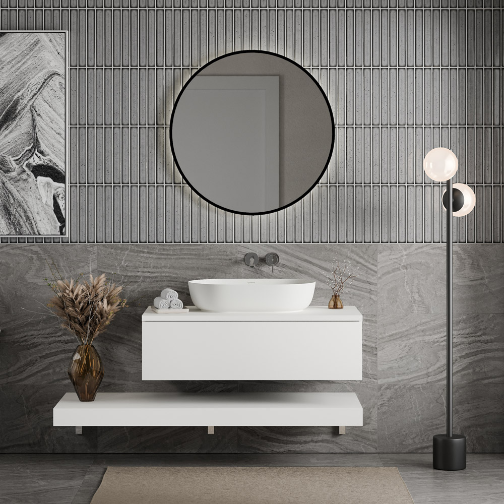 Blanc mat / 100 cm / 100 cm