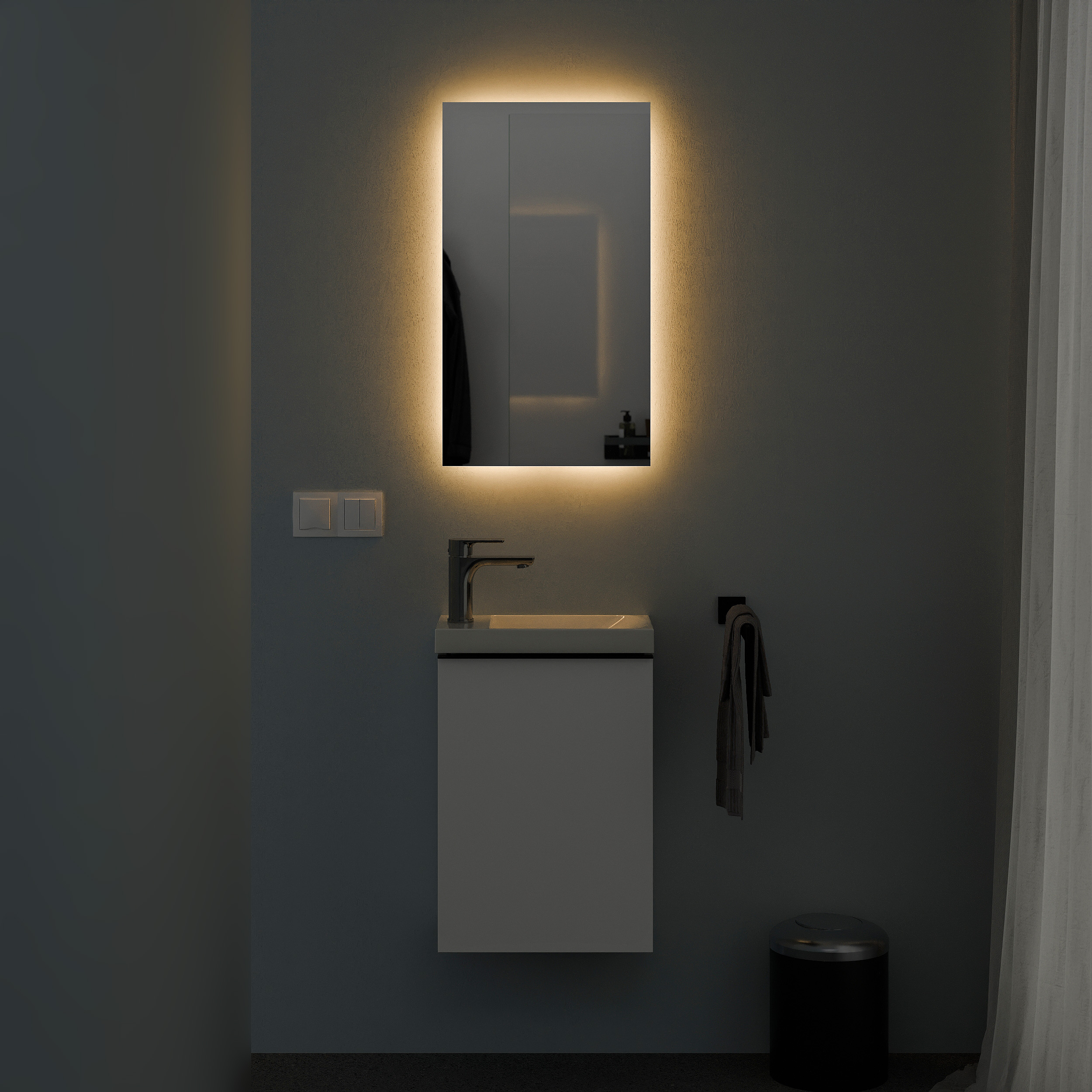 Chêne strié / Noir mat