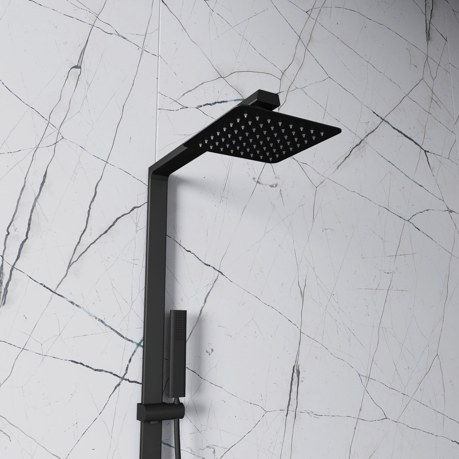 utan duschhuvud / Svart