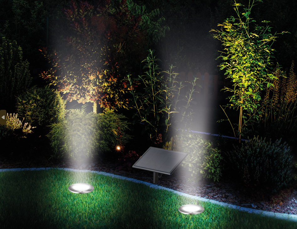 SYLVANIA Solar LED-Bodenleuche | 2 Leuchten mit Solarpanel
