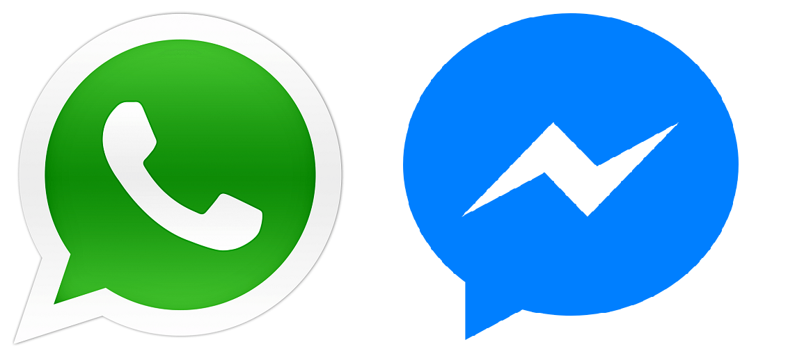 loghi whatsapp e messenger