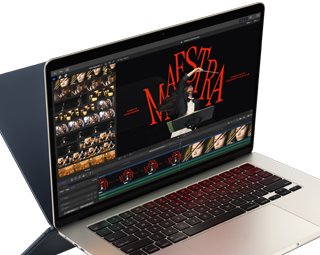 Obrazovka MacBooku Air s rozpracovanými úpravami videa ako ukážka schopností čipu M4