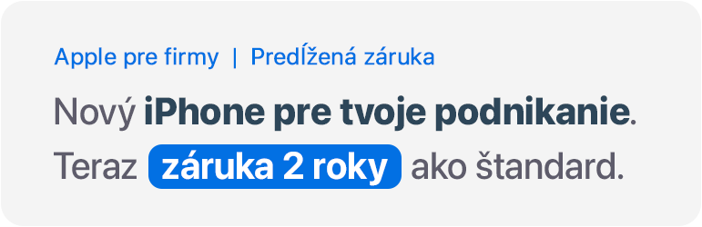 Predĺžená záruka na iPhone pre firmy a podniuateľov