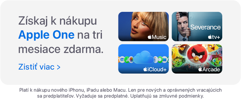 K nákupu vybraných zariadení získaš Apple One na tri mesiace zdarma