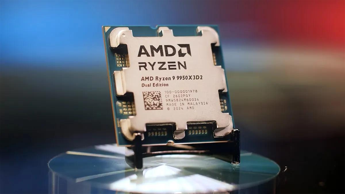 AMD презентувала Ryzen 9 9950X3D2 із подвійним 3D V-Cache і 192 МБ кешу L3