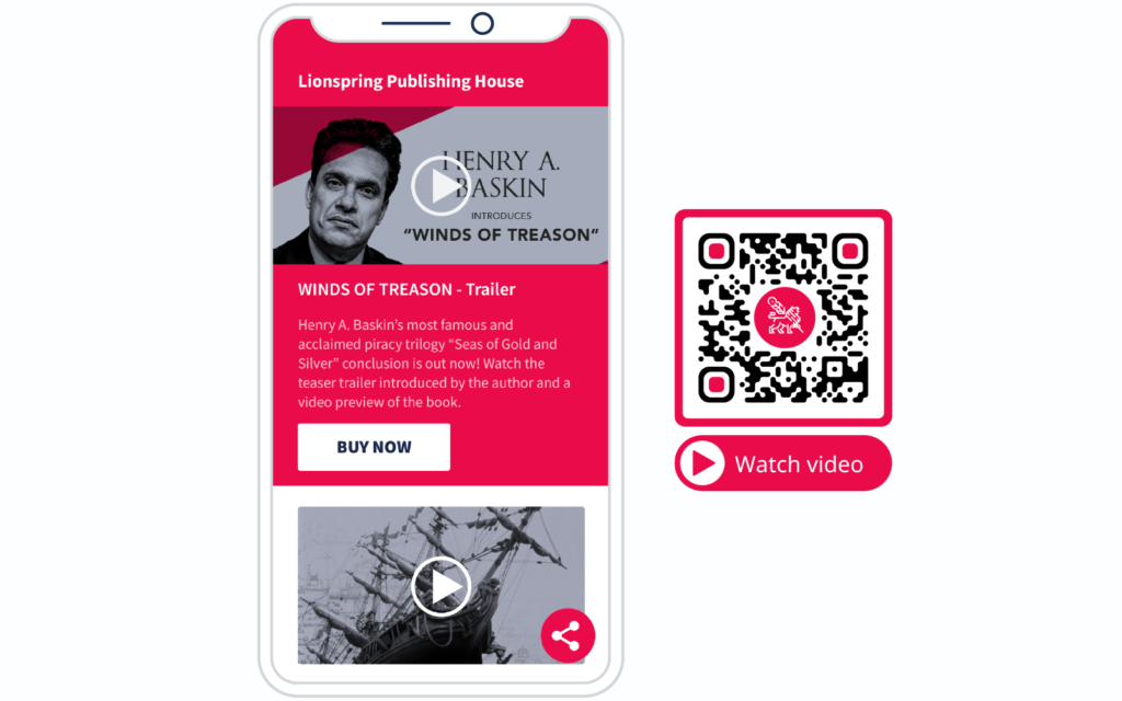 Video QR Code example and its landing page from QR Code Generator PRO