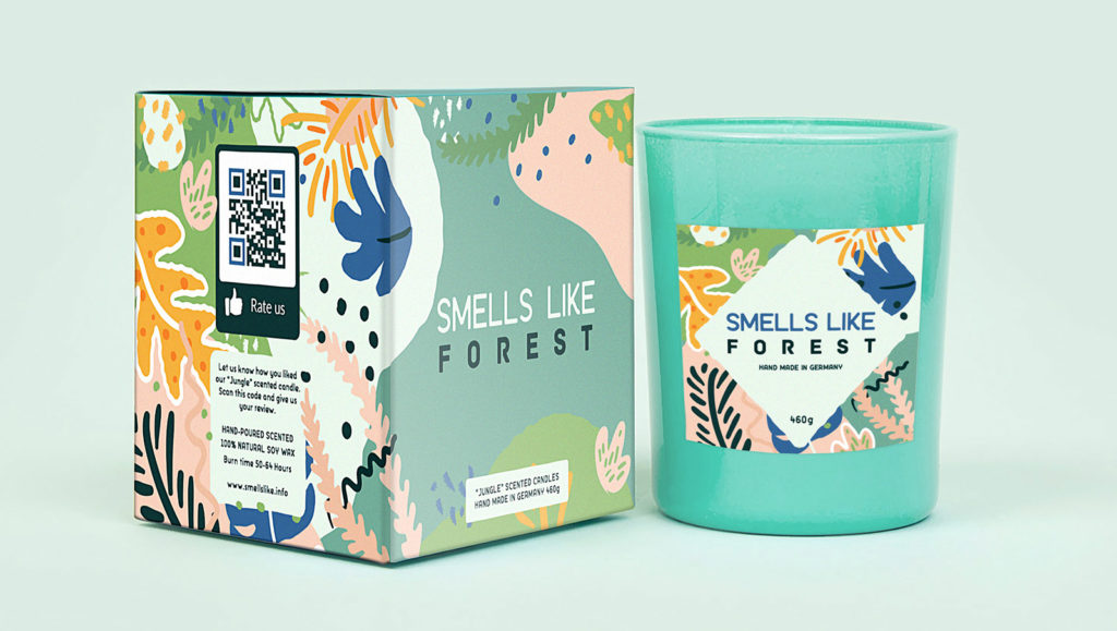 A Rating QR Code on product packaging enables users to rate a particular product