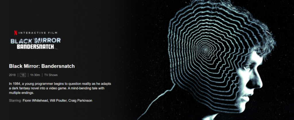 Bandersnatch movie poster from Netlix