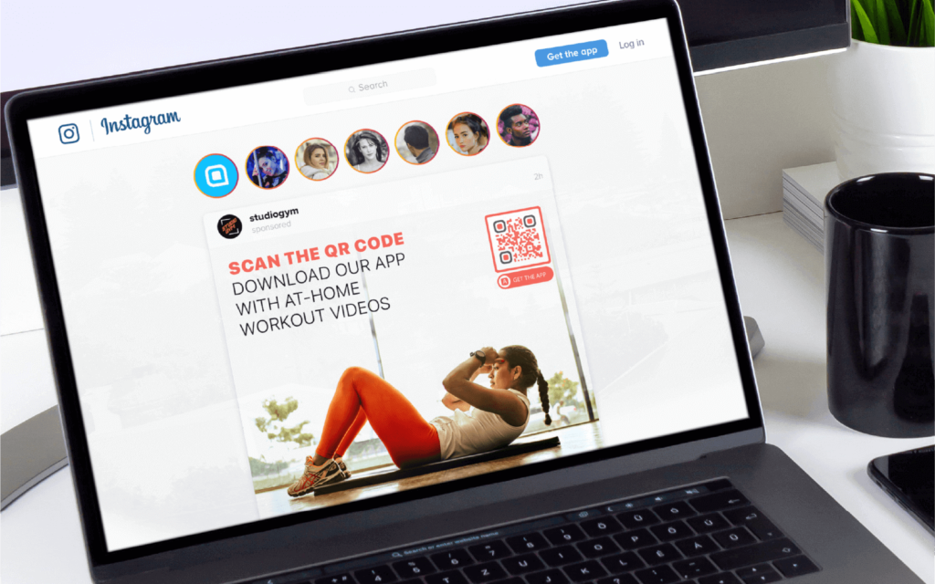 Using App Store QR Code on Instagram ads to generate revenue with video workout packages