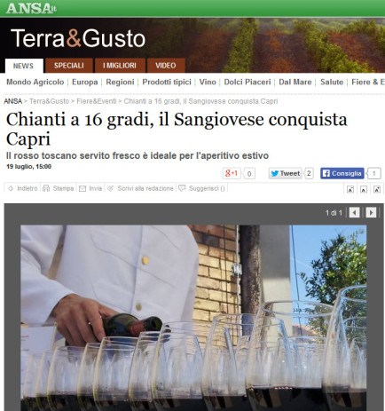 Chianti a 16 gradi, il Sangiovese conquista Capri - Fiere&Eventi - Terra&Gusto - ANSA.it 2014-08-28 13-29-05