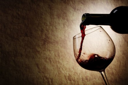 Verticali Vintage vino bicchiere bottiglia