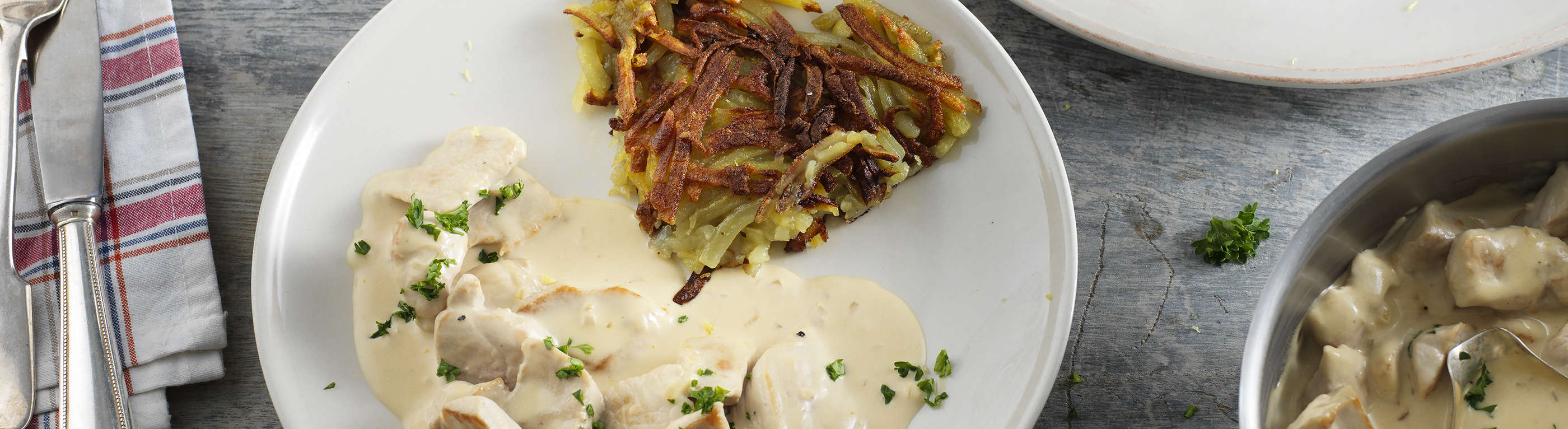 Émincé de veau à la zurichoise recettes Kuhn Rikon