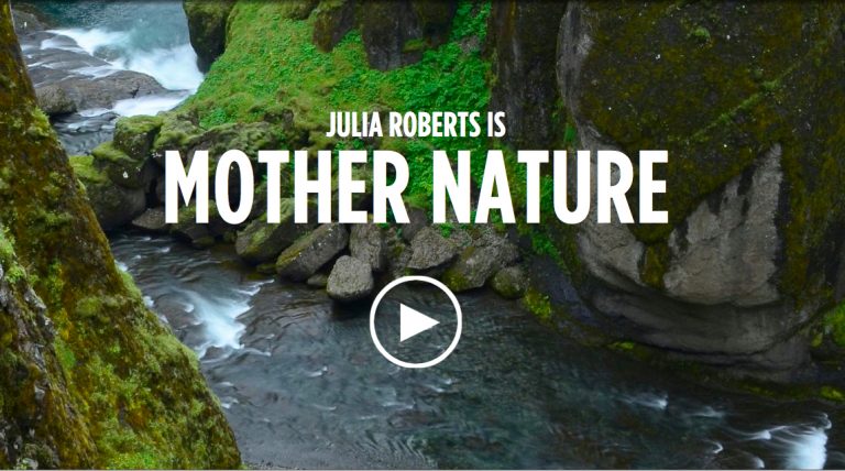 Moeder aarde spreekt met de stem van Julia Roberts