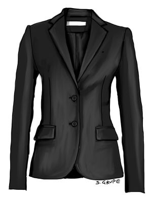 Ein klassischer Blazer darf in der Basisgarderobe einer Klassikerin nicht fehlen. Mit Klick zum Original von HUGO!