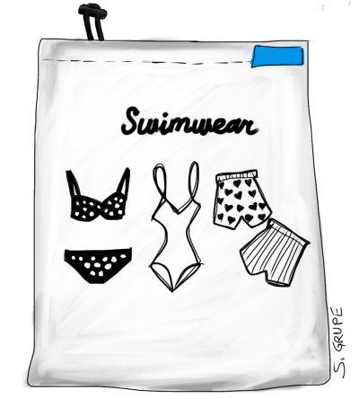 Dieser süße handgemachte Beutel gibt Ihren nassen Bikinis und Badeanzügen ein schickes Zuhause.