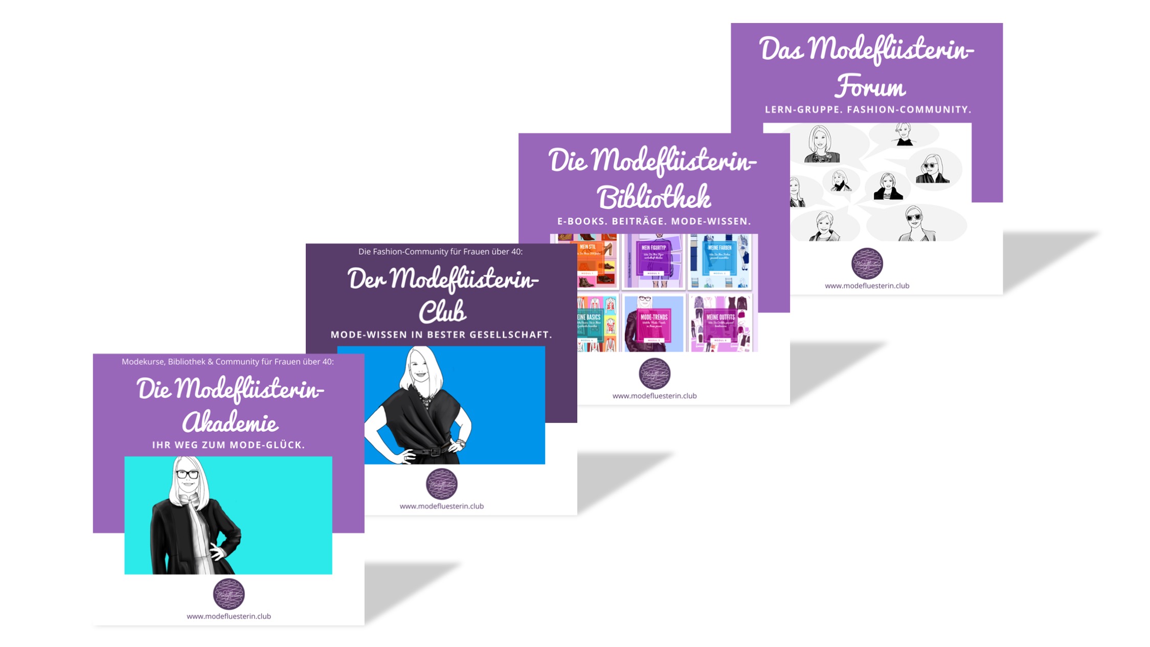 Modeflüsterin-Akademie - Wo Frauen über 40 Mode und Stil lernen können, mit Kursen, Club, Bibliothek und Forum
