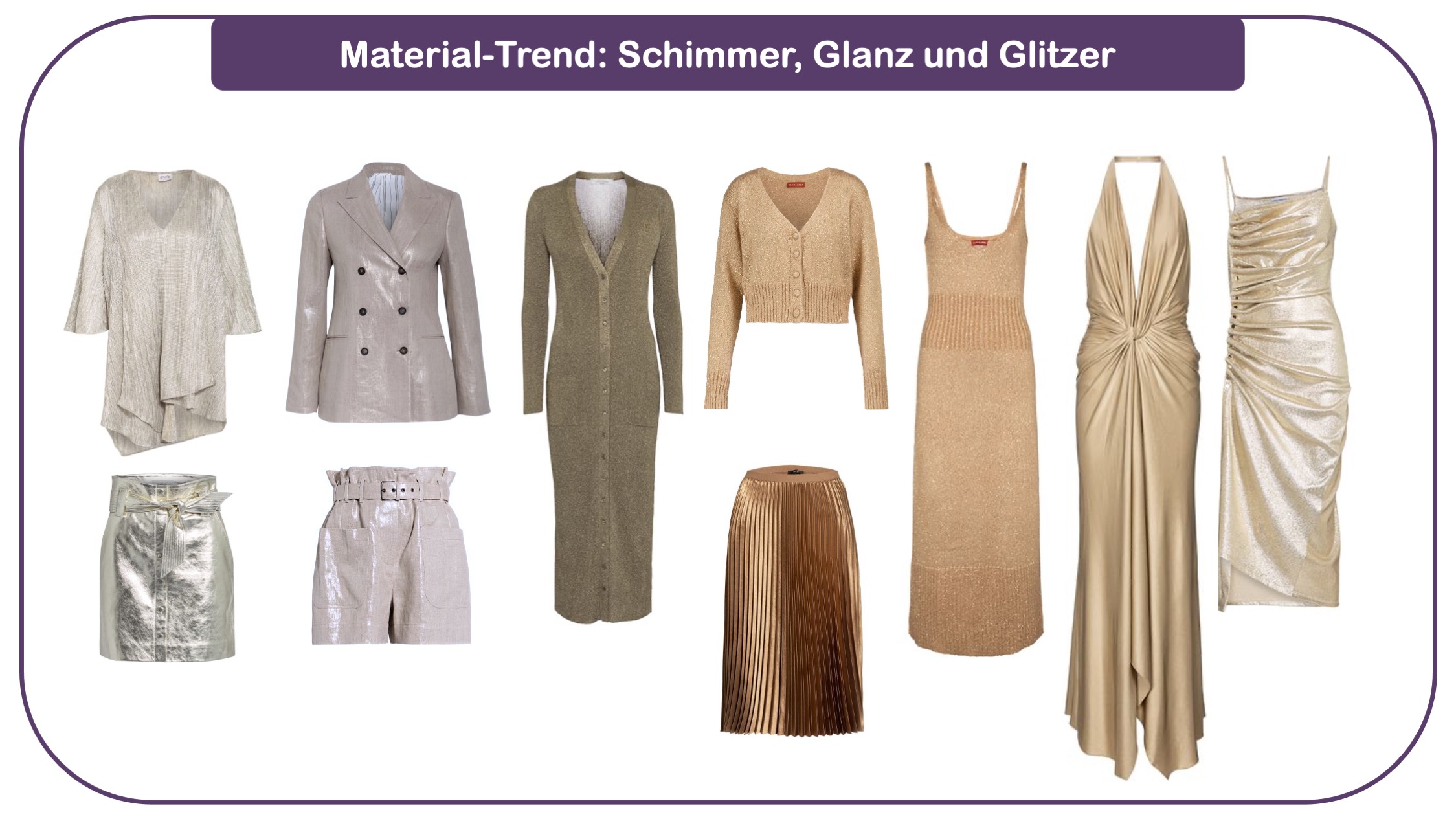 Modetrends für Ftauen 40 plus - glänzende Materialien
