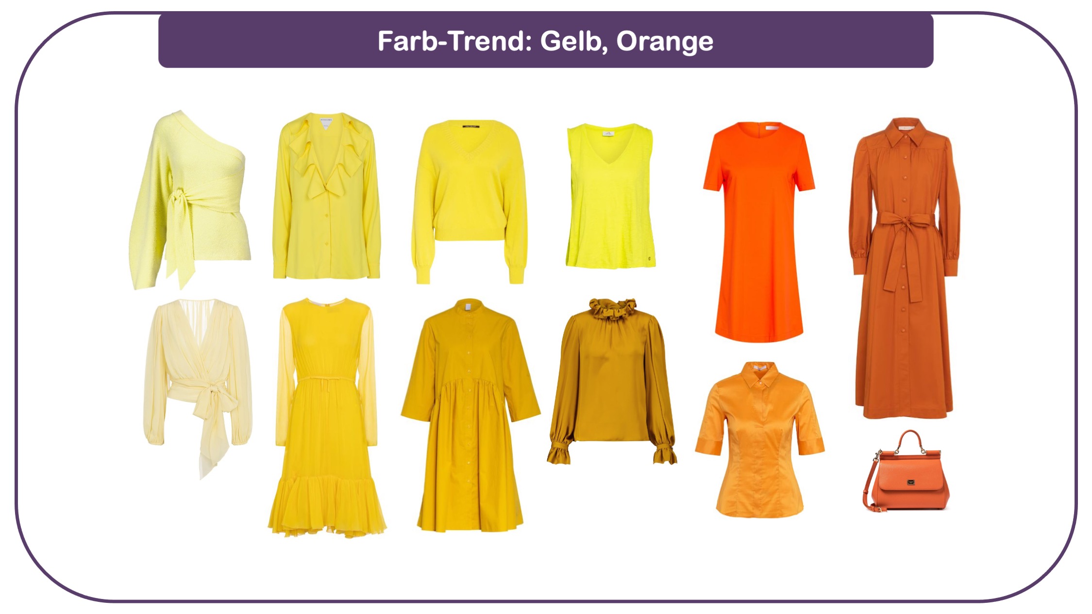 Modetrends für Frauen 40 plus - Gelb und Orange