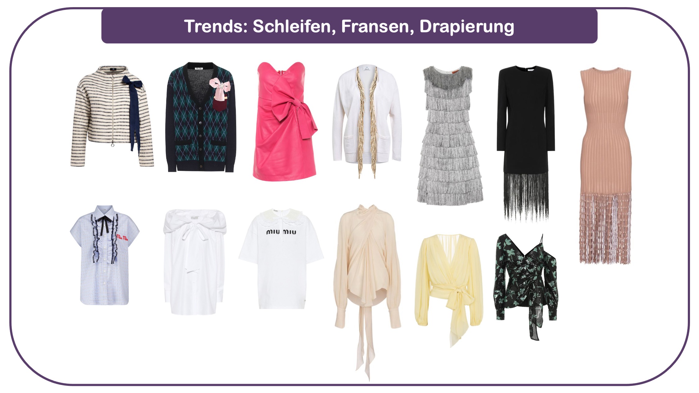 Modetrends für Frauen 40 plus - Schliefen, Drapierungen, Fransen