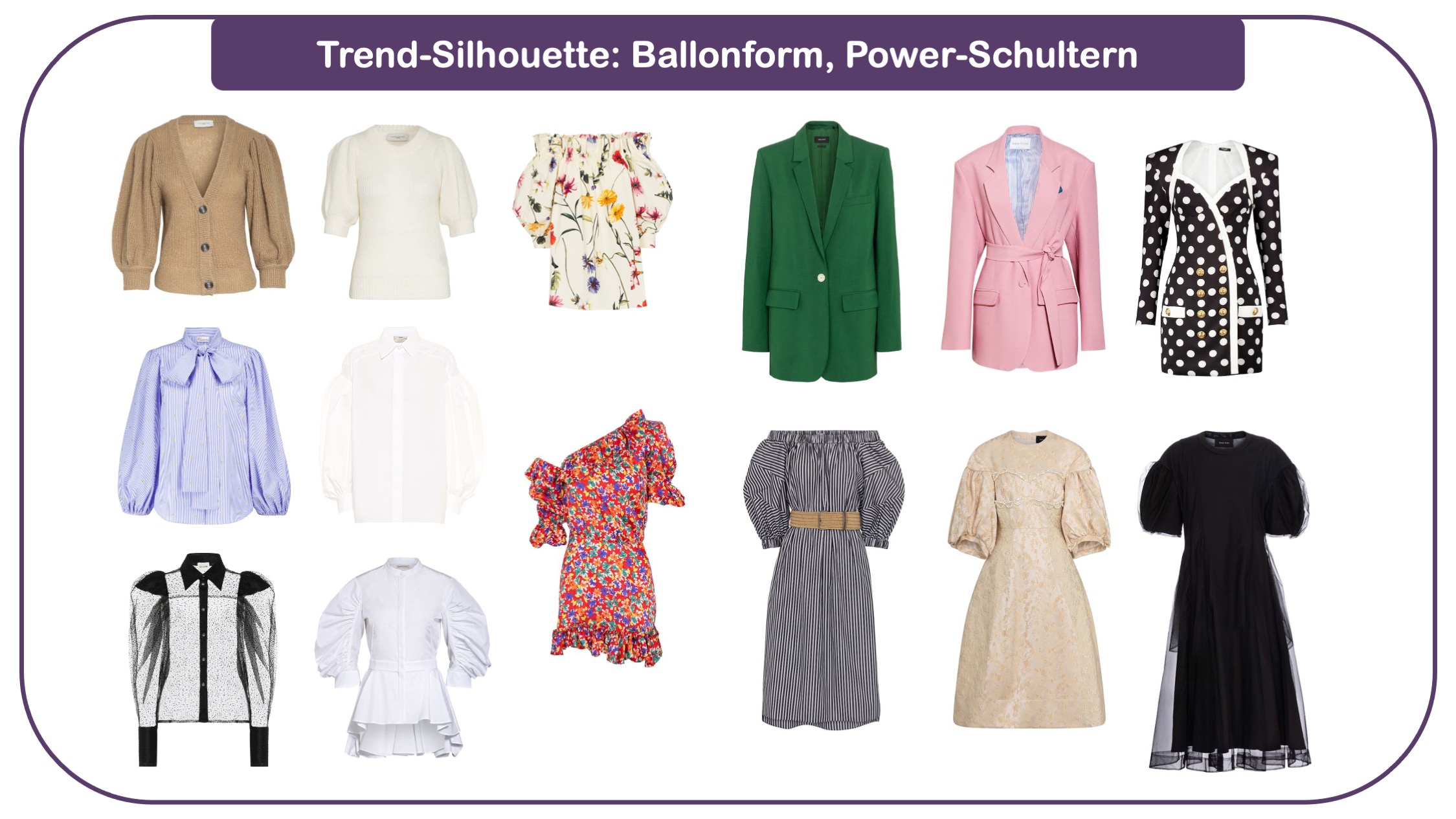 Modetredsn für Frauen 40 plus - Ballonform und Power-Schultern