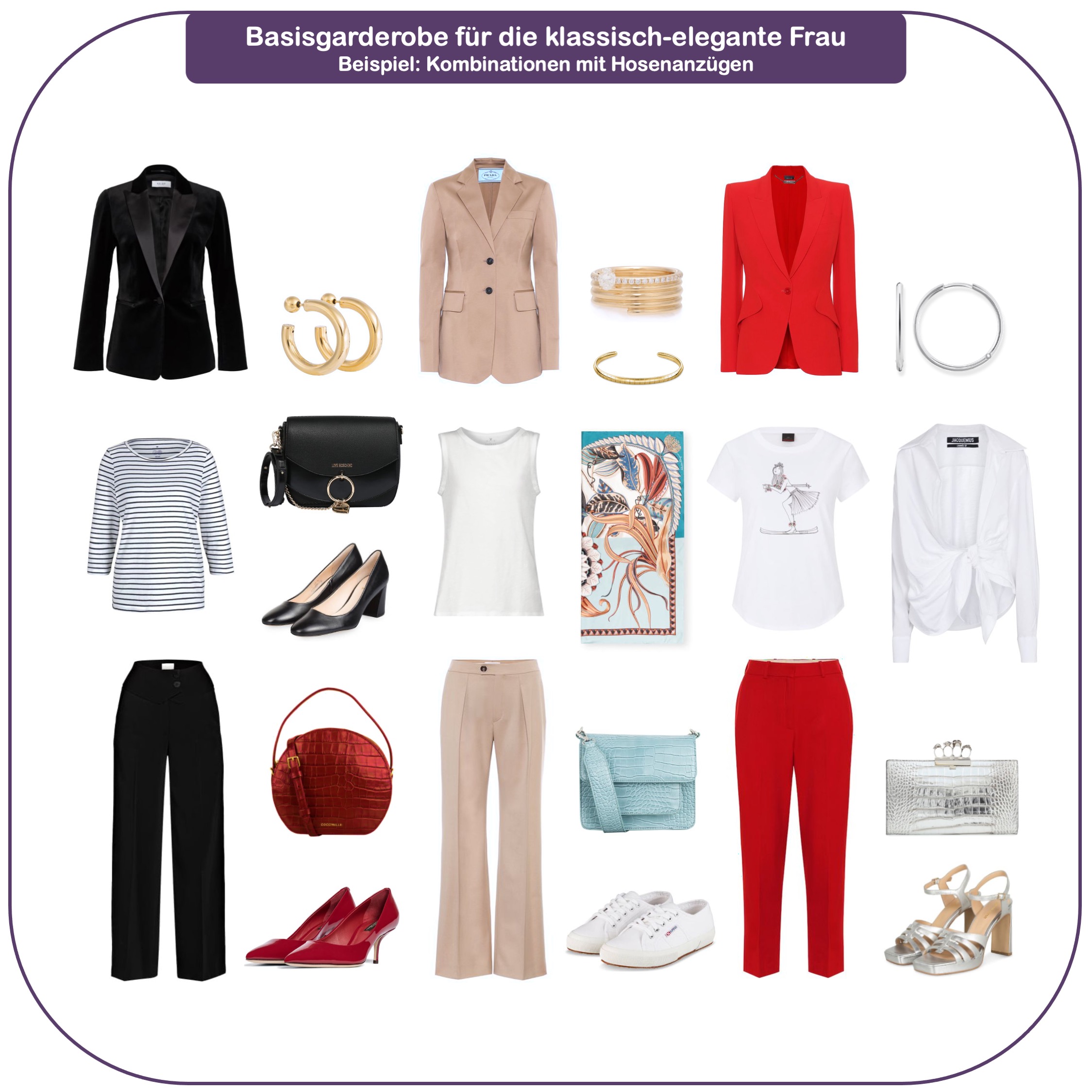 Basisgarderobe für die klassich-elegante Frau ab 40 - Basic Hosenanzug